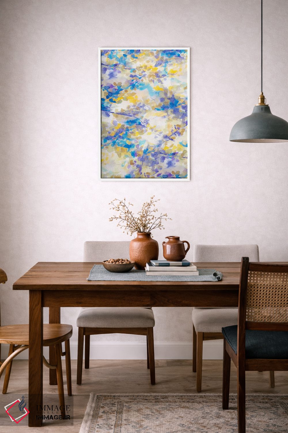 تابلو انتزاعی سایه بان آبی اثر ژاکلین مالدونادو - D5W