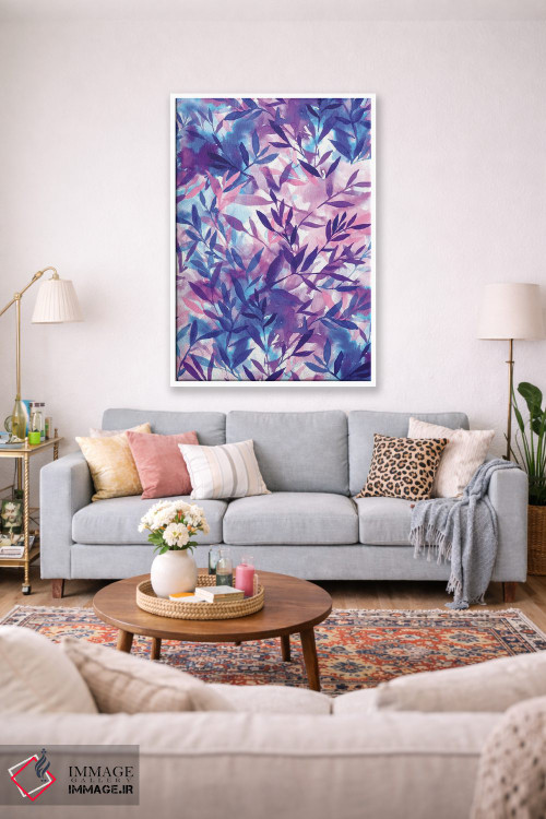 تابلو انتزاعی تغییرات بنفش اثر ژاکلین مالدونادو - D1W