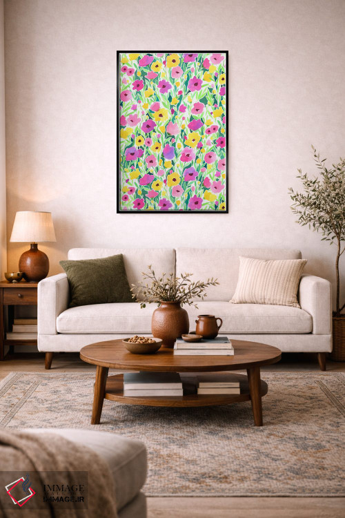 تابلو دکوراتیو طرح مزرعه گل اثر ژاکلین مالدونادو - D3B