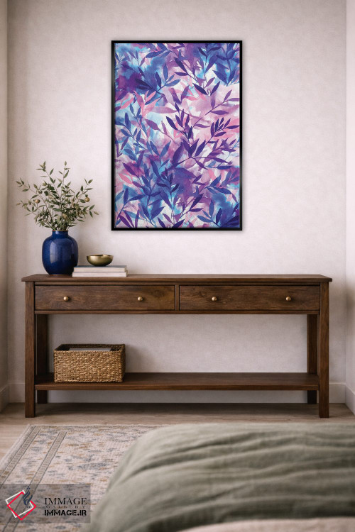 تابلو انتزاعی تغییرات بنفش اثر ژاکلین مالدونادو - D3B