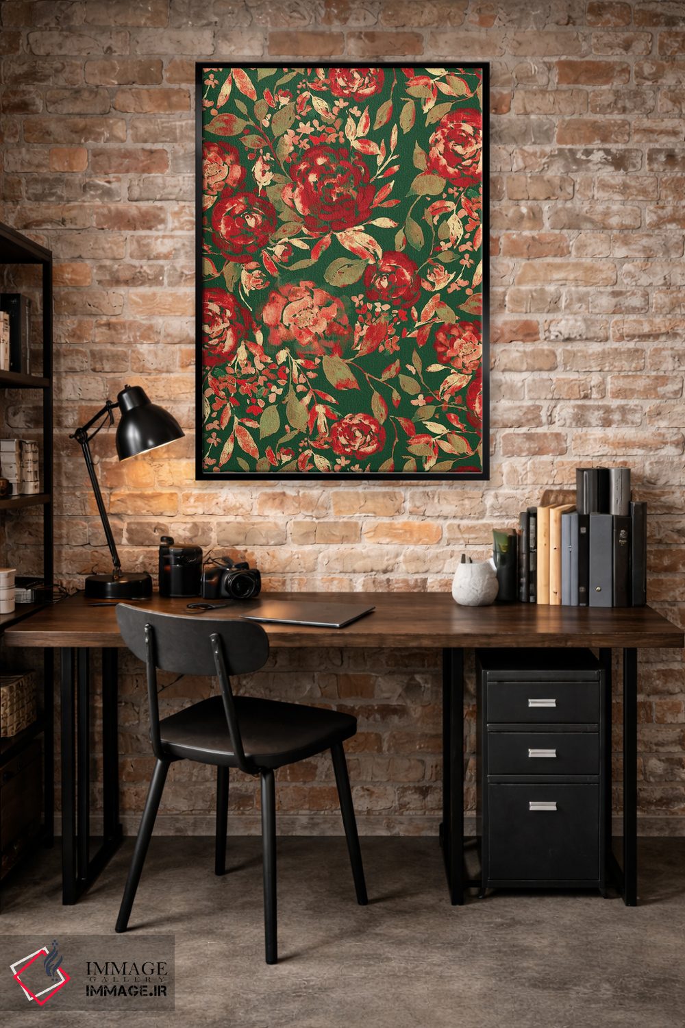 تابلو مدرن کریسمس گل های روستایی اثر ژاکلین مالدونادو - D4B