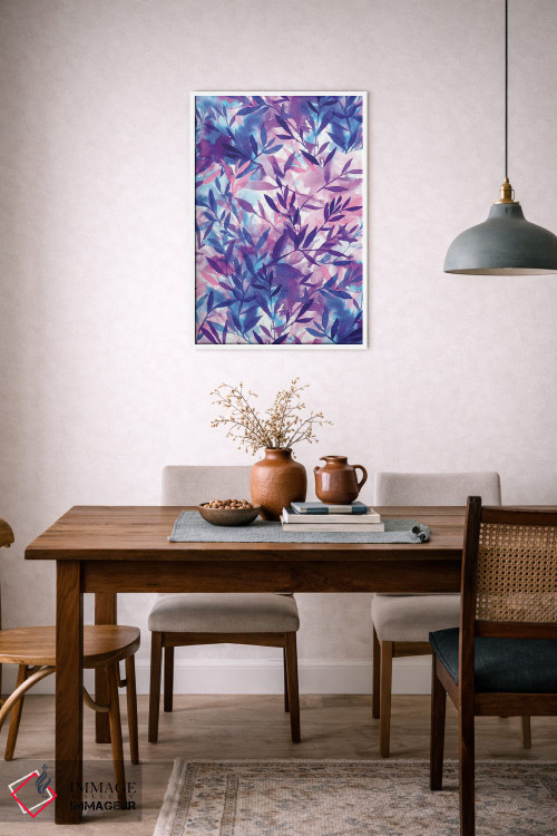 تابلو انتزاعی تغییرات بنفش اثر ژاکلین مالدونادو - D4W