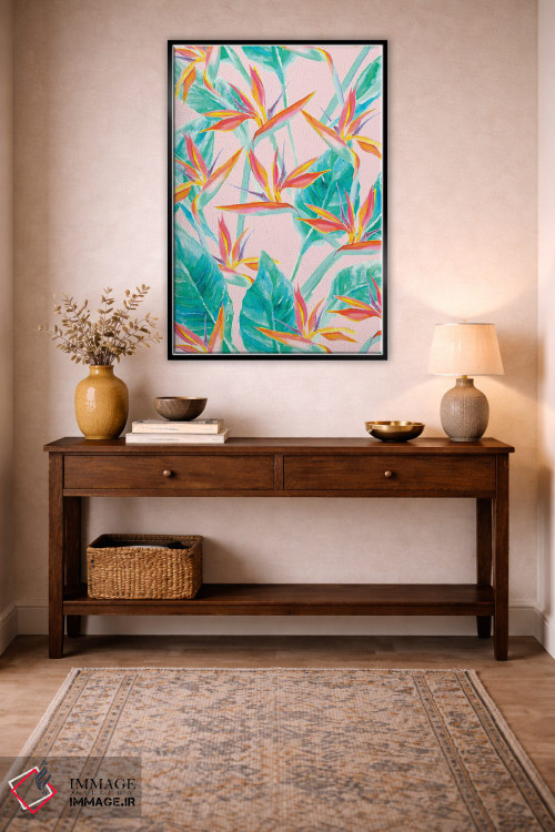 تابلو انتزاعی پرندگان بهشتی اثر ژاکلین مالدونادو - D4B