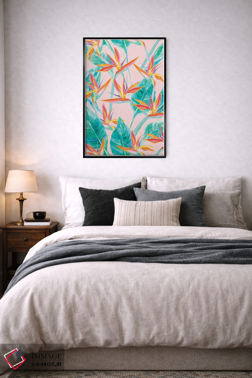 تابلو انتزاعی پرندگان بهشتی اثر ژاکلین مالدونادو - D6B