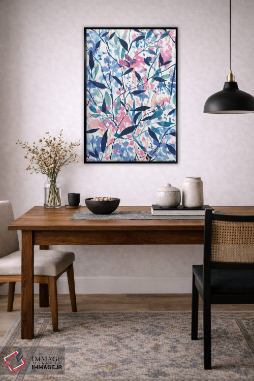 تابلو مدرن گل های وحشی آبی سرگردان اثر ژاکلین مالدونادو - D4B