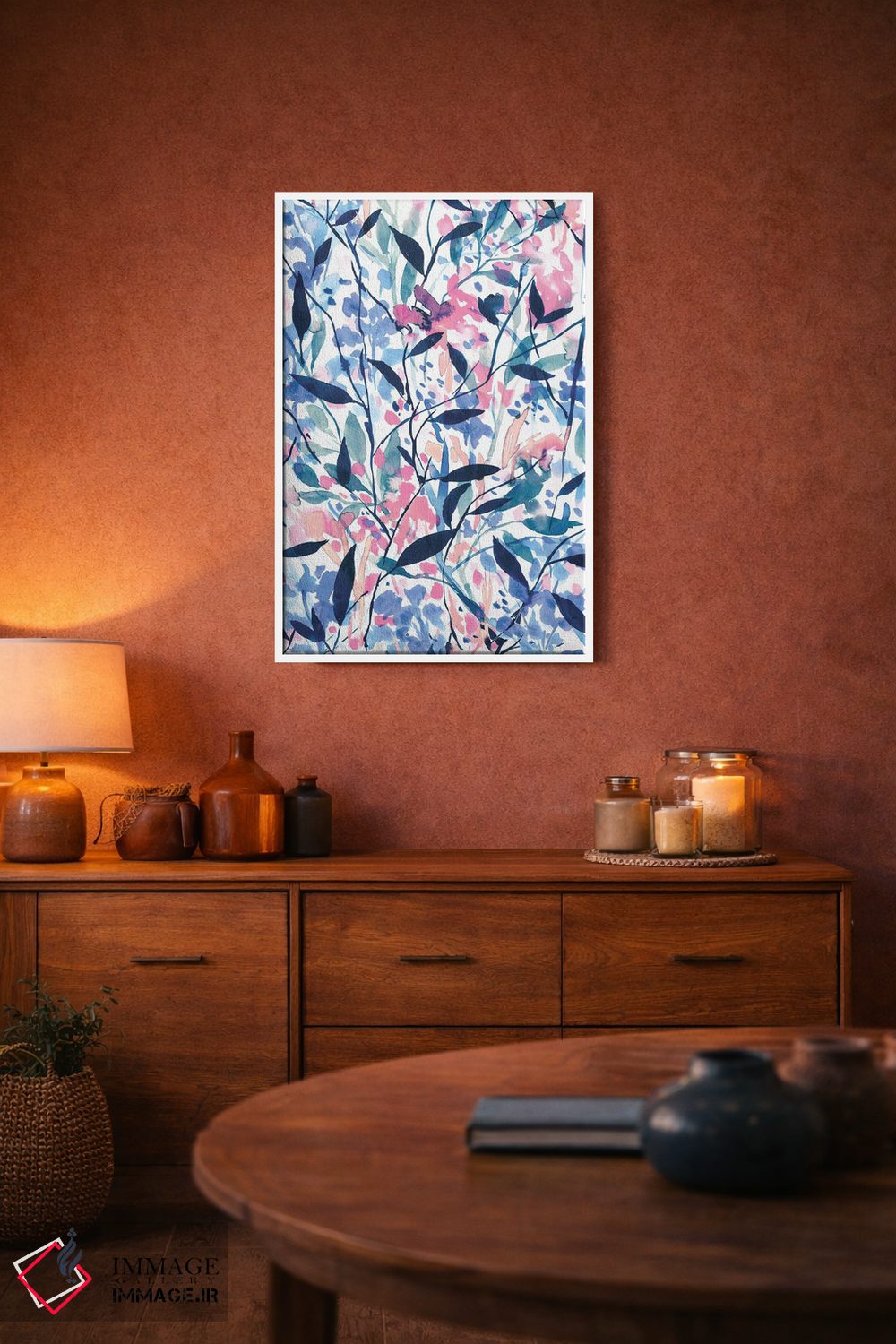 تابلو مدرن گل های وحشی آبی سرگردان اثر ژاکلین مالدونادو - D3W