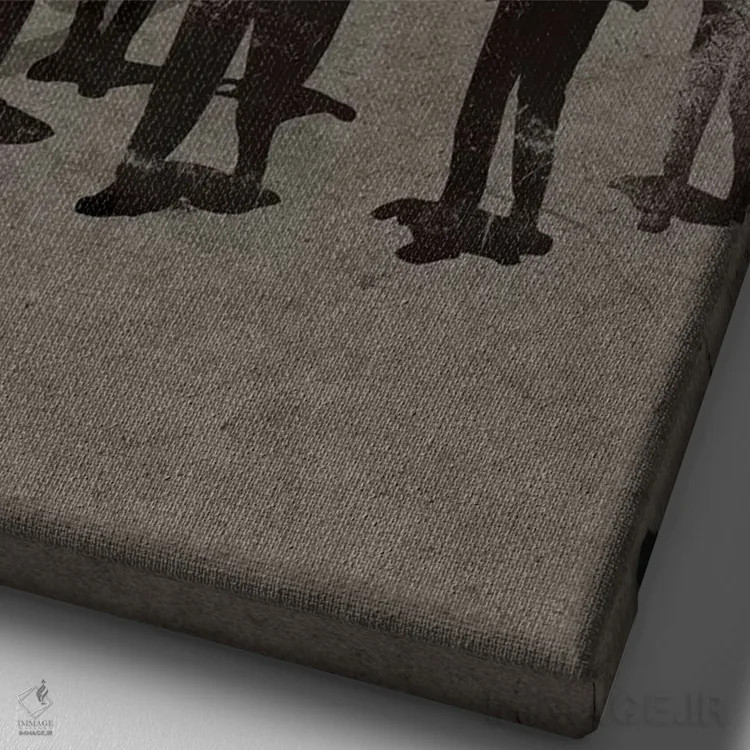 تابلو دکوراتیو چه کسی مقصر است اثر فایو بای فایو کالکتیو - نمای نزدیک بافت بوم