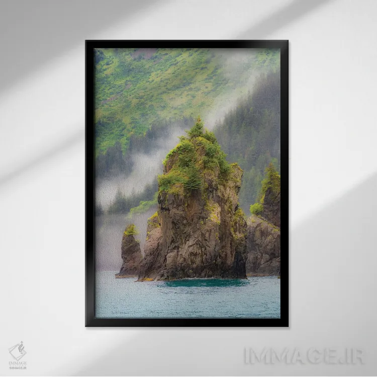 تابلو دکوراتیو Kenai Peninsula Scenic Landscape Of The Rocky Coast,آلاسکا، من… اثر جنت مویر - نمای قابدار مشکی