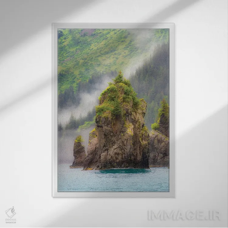 تابلو دکوراتیو Kenai Peninsula Scenic Landscape Of The Rocky Coast,آلاسکا، من… اثر جنت مویر - نمای قابدار سفید