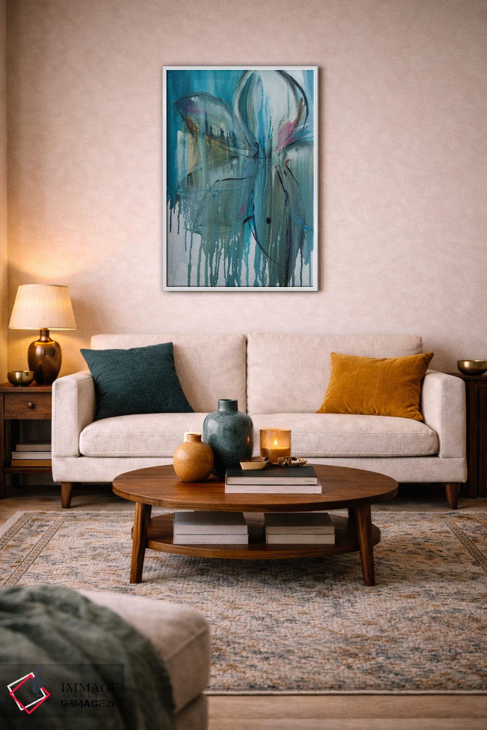 تابلو انتزاعی باران بهاری یک اثر جین ام. رابینسون - D1W