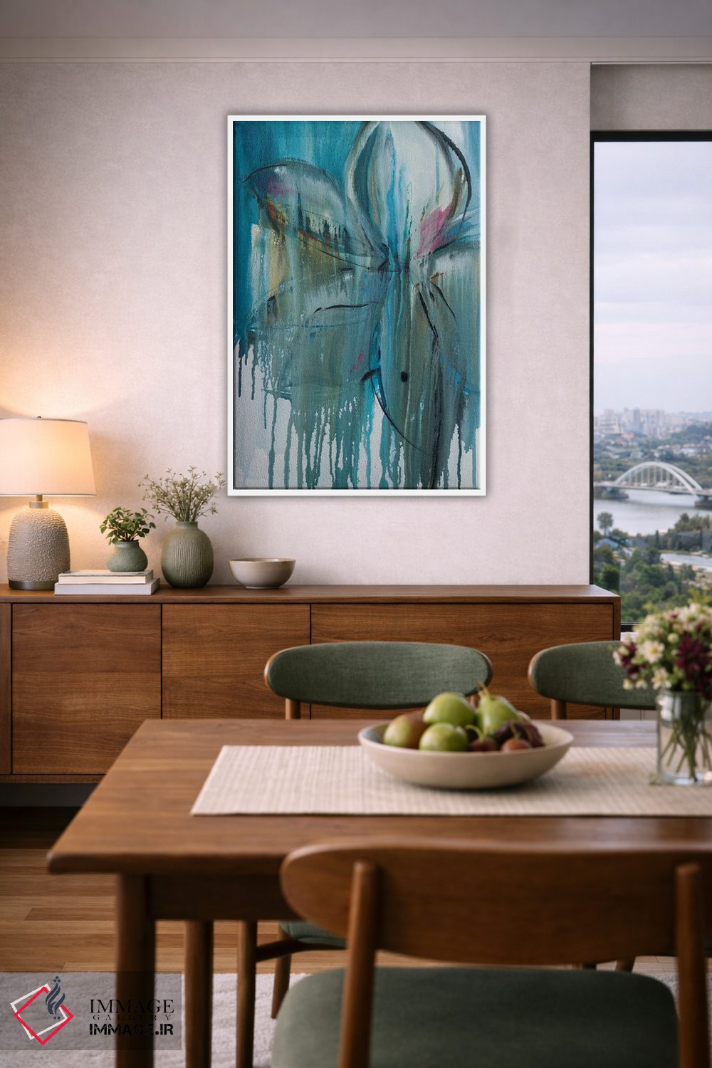 تابلو انتزاعی باران بهاری یک اثر جین ام. رابینسون - D6W