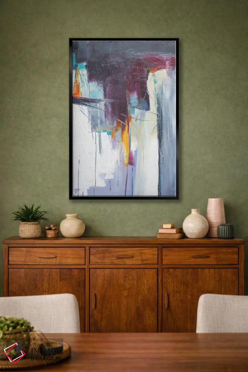 تابلو انتزاعی خط خطی کردن اثر جین ام. رابینسون - D3B