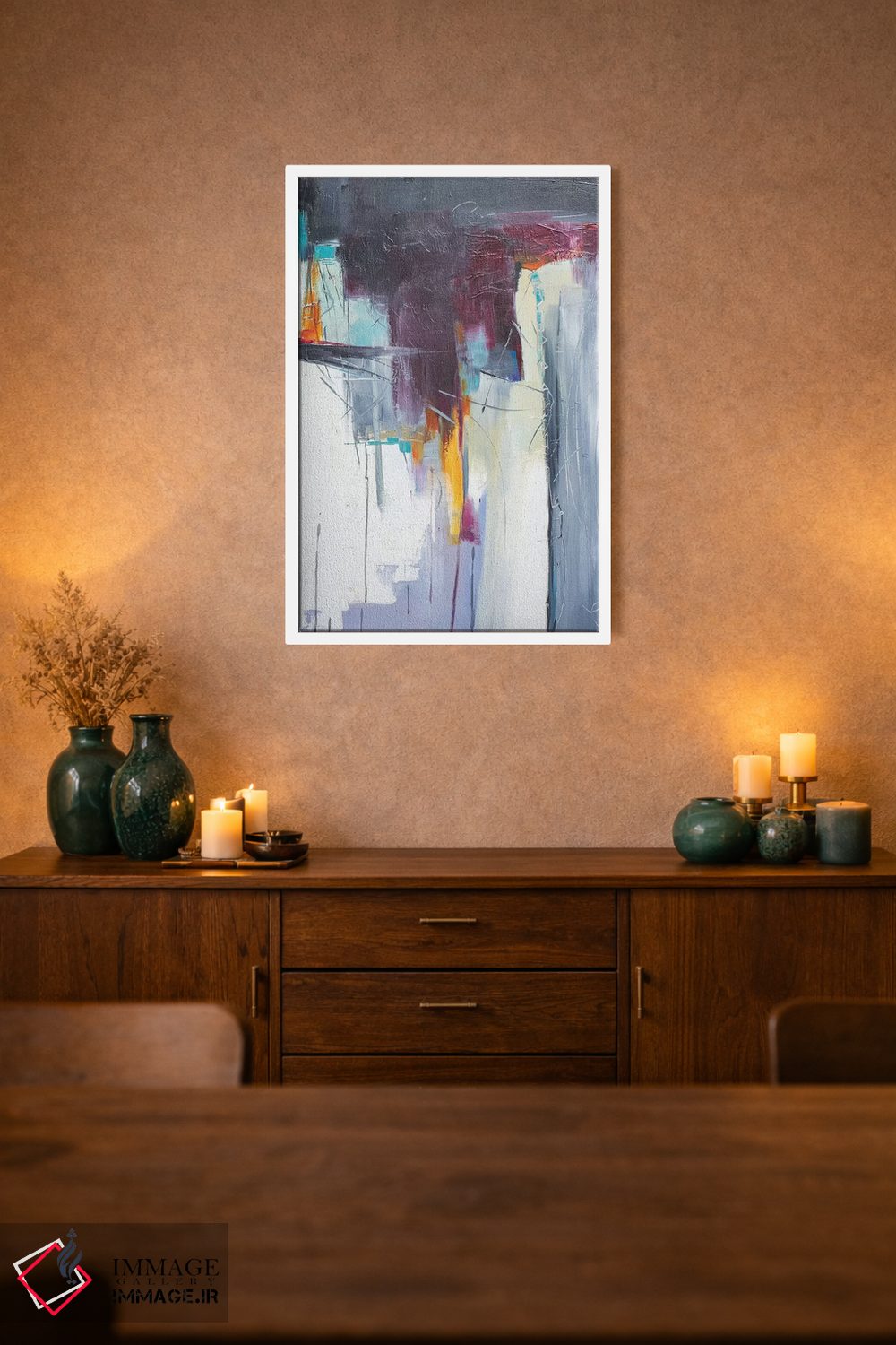 تابلو انتزاعی خط خطی کردن اثر جین ام. رابینسون - D2W