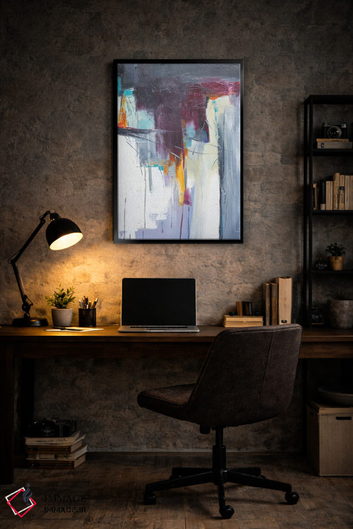 تابلو انتزاعی خط خطی کردن اثر جین ام. رابینسون - D6B