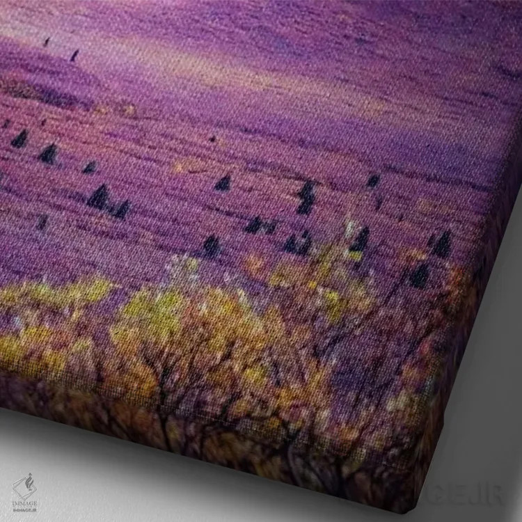 تابلو دکوراتیو Denali National Park Autumn Landscape Of Valley And Mountains… اثر جنت مویر - نمای نزدیک بافت بوم