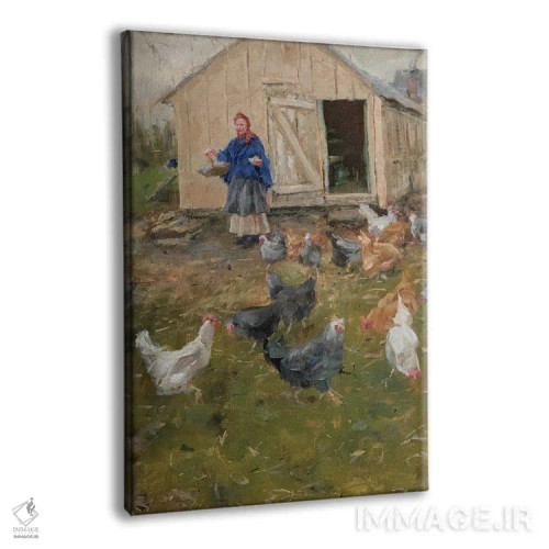 تابلو دکوراتیو برداشت تخم مرغ اثر جیمز سوآنسون - نمای پرسپکتیو محصول