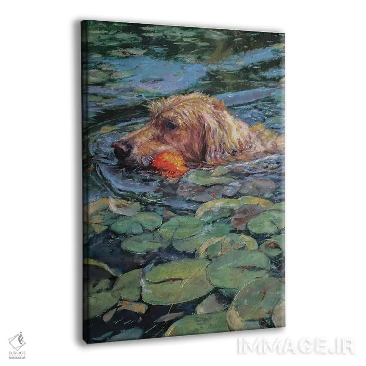 تابلو دکوراتیو سگ آب آور اثر جیمز سوآنسون - نمای پرسپکتیو محصول