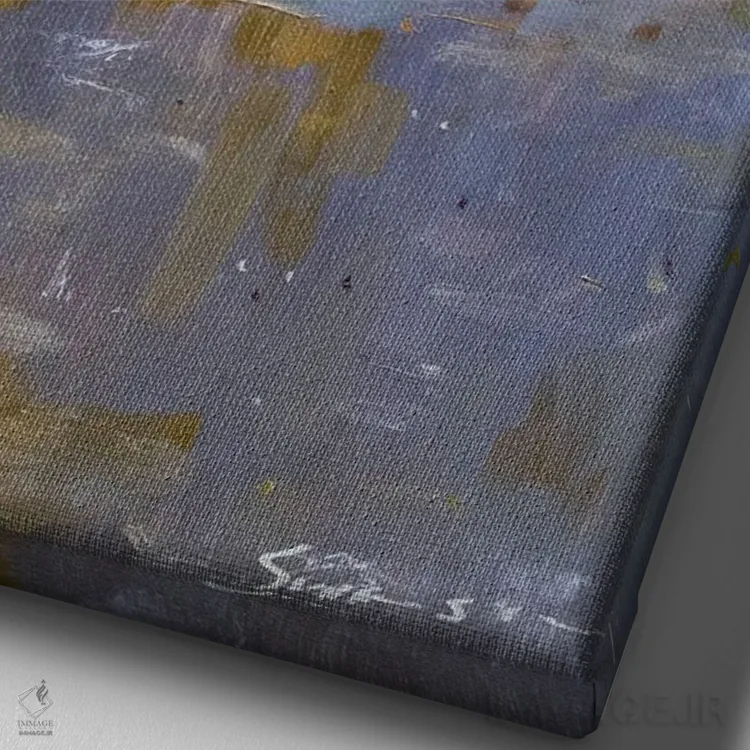 تابلو دکوراتیو اسب در آب اثر جیمز سوآنسون - نمای نزدیک بافت بوم