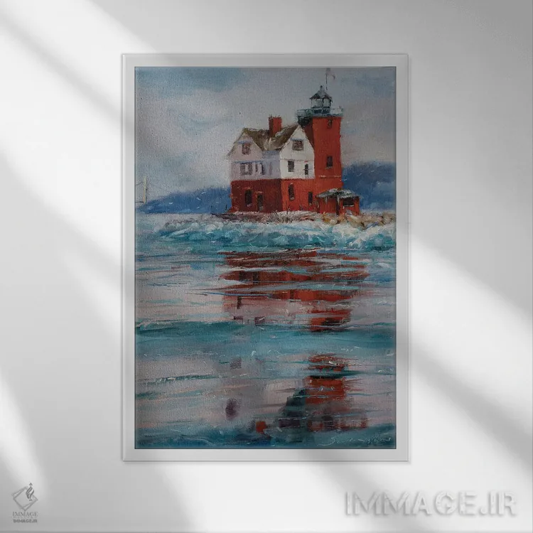 تابلو دکوراتیو منجمد در زمان اثر جیمز سوآنسون - نمای قابدار سفید