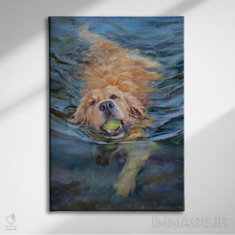 تابلو دکوراتیو باله ای در آب اثر جیمز سوآنسون - نمای روبهرو روی دیوار