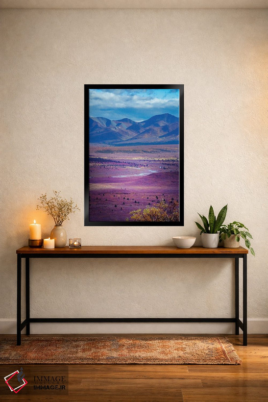 تابلو دکوراتیو Denali National Park Autumn Landscape Of Valley And Mountains… اثر جنت مویر - D5B