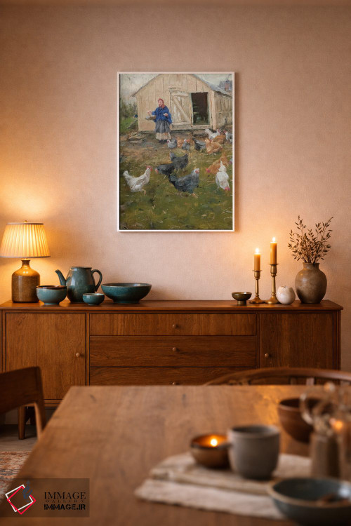 تابلو دکوراتیو برداشت تخم مرغ اثر جیمز سوآنسون - D5W