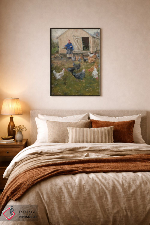 تابلو دکوراتیو برداشت تخم مرغ اثر جیمز سوآنسون - D6B