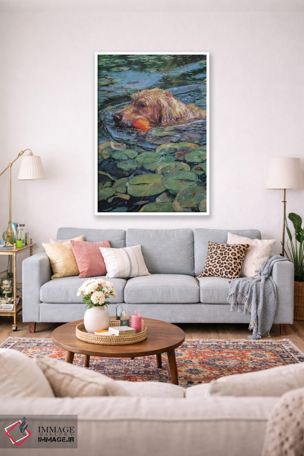 تابلو دکوراتیو سگ آب آور اثر جیمز سوآنسون - D1W