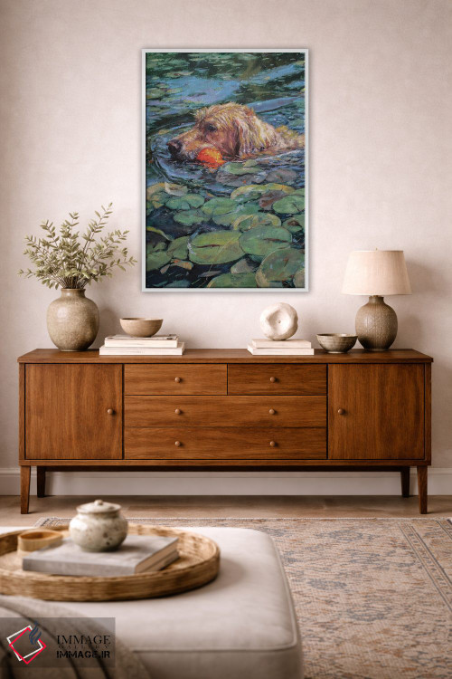 تابلو دکوراتیو سگ آب آور اثر جیمز سوآنسون - D2W