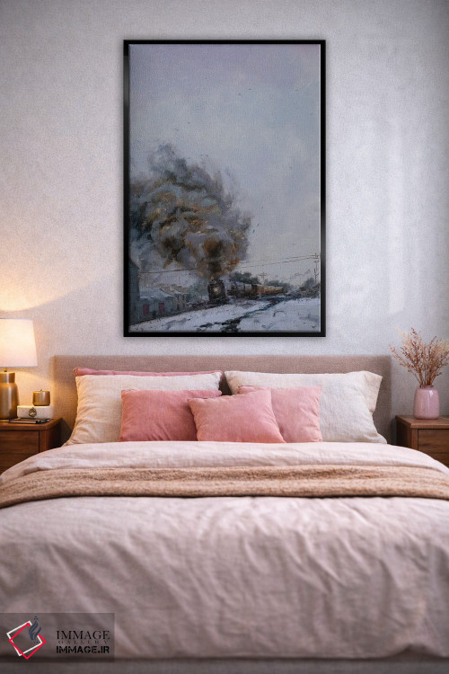 تابلو دکوراتیو قطار دودآلود اثر جیمز سوآنسون - D2B