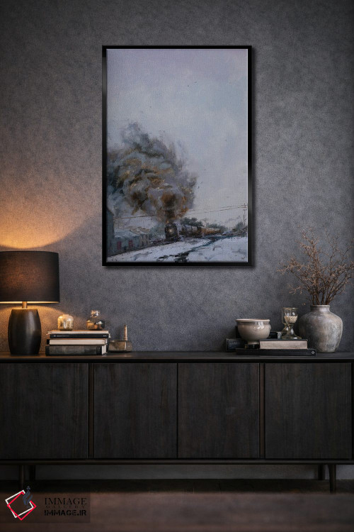 تابلو دکوراتیو قطار دودآلود اثر جیمز سوآنسون - D3B