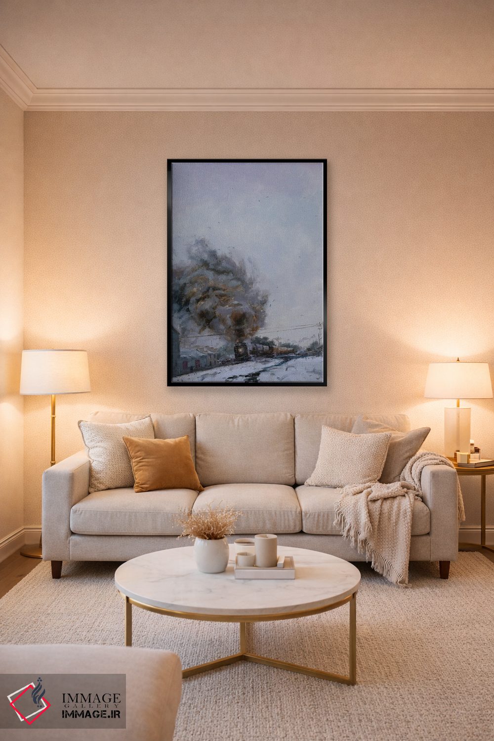 تابلو دکوراتیو قطار دودآلود اثر جیمز سوآنسون - D5B