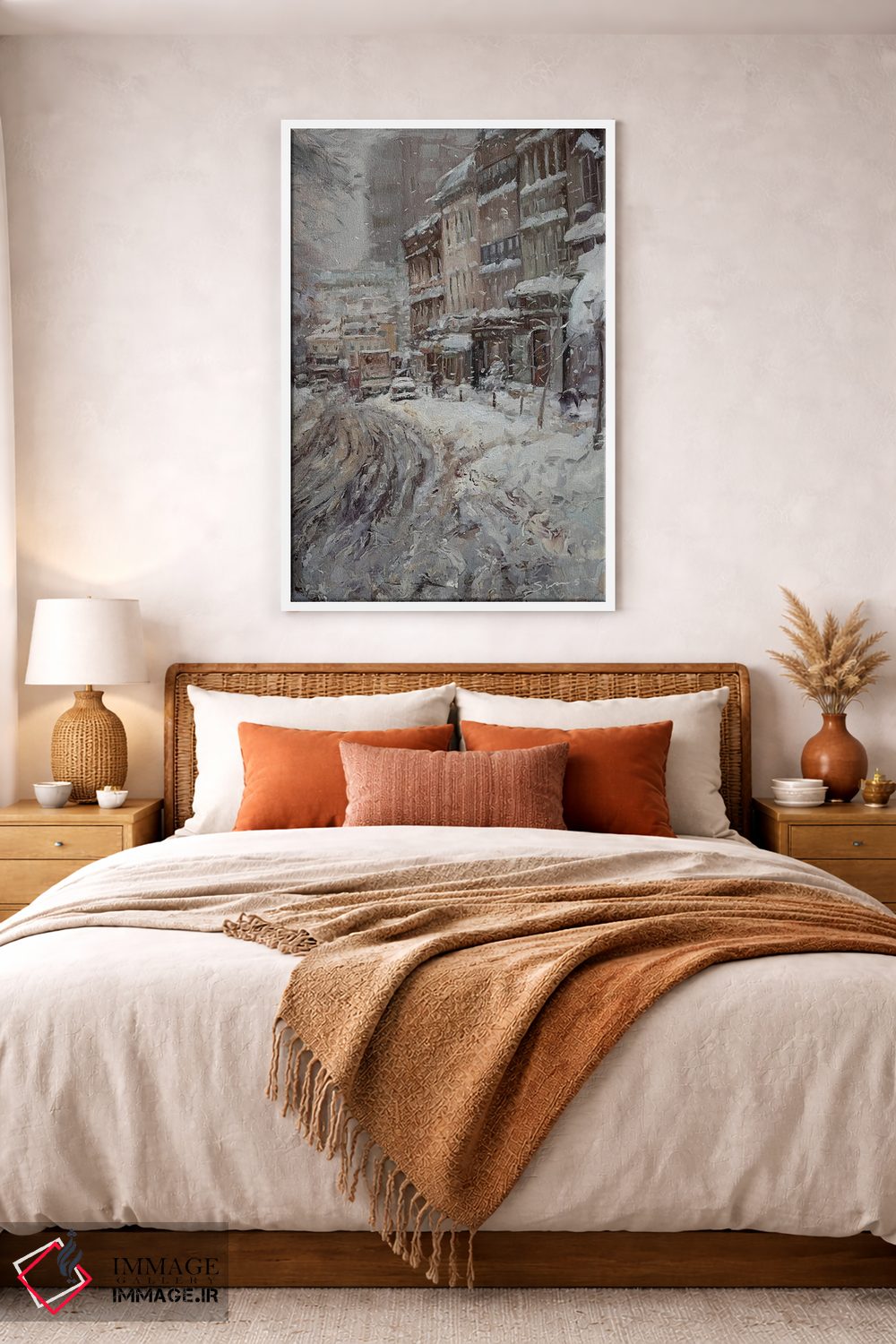 تابلو دکوراتیو زمستان در شهر اثر جیمز سوآنسون - D3W