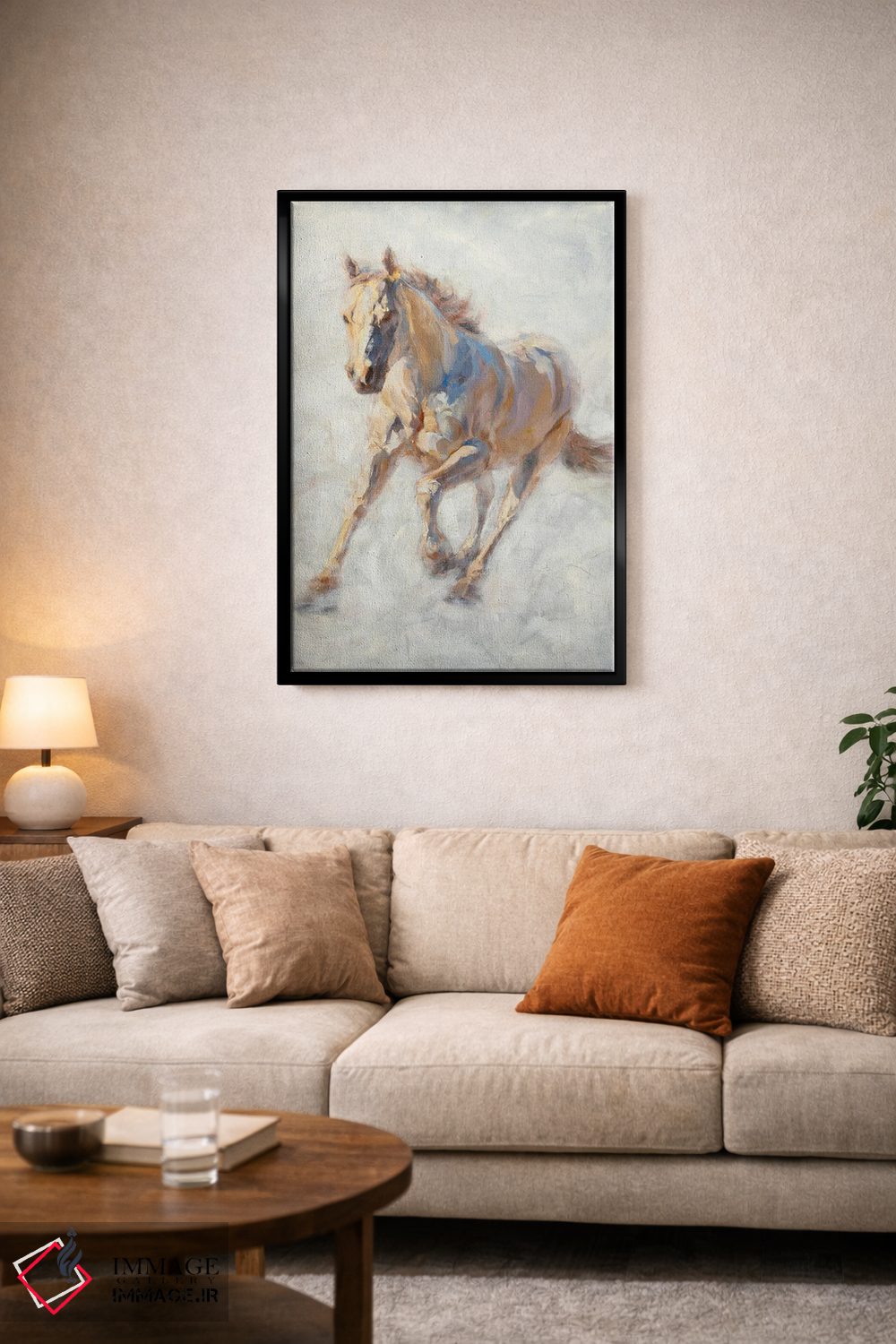 تابلو دکوراتیو اسب سفید اثر جیمز سوآنسون - D5B