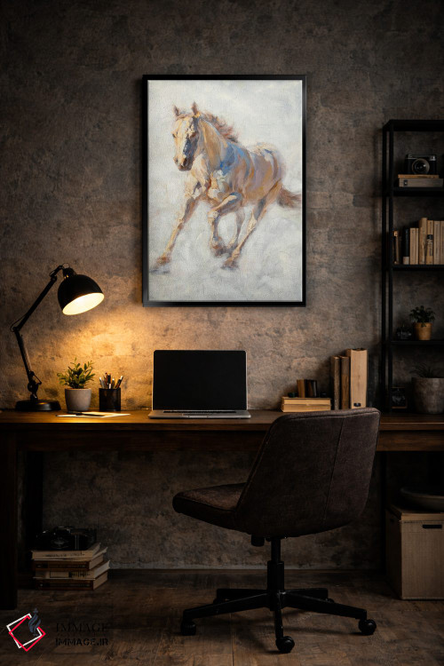 تابلو دکوراتیو اسب سفید اثر جیمز سوآنسون - D6B