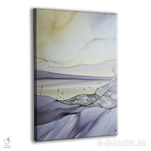 تابلو مدرن خاکستری اثر یان متیو - نمای پرسپکتیو محصول