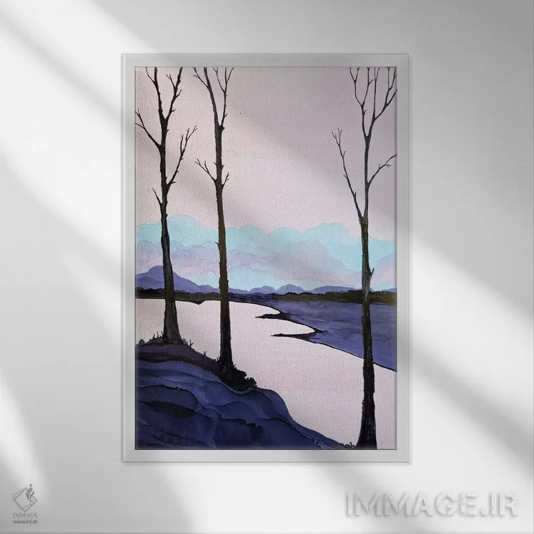 تابلو مدرن سرافراز ایستاده اثر یان متیو - نمای قابدار سفید