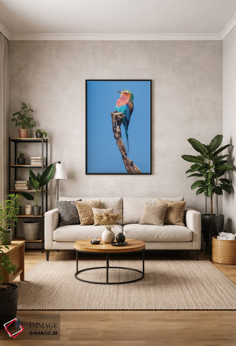 تابلو دکوراتیو دیدار مرغ مگس خوار اثر جیمیز - D1B