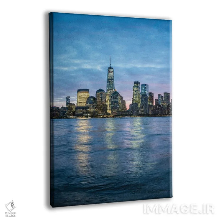 تابلو دکوراتیو New York City, Usa,مرکز تجارت جهانی وان و آسمان نمای منهتن اثر یان بکه - نمای پرسپکتیو محصول