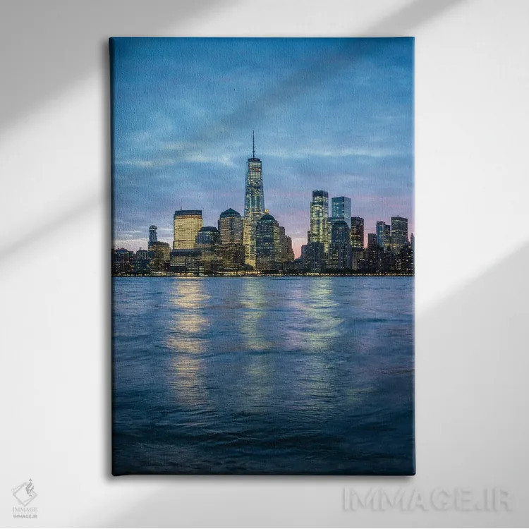 تابلو دکوراتیو New York City, Usa,مرکز تجارت جهانی وان و آسمان نمای منهتن اثر یان بکه - نمای روبهرو روی دیوار