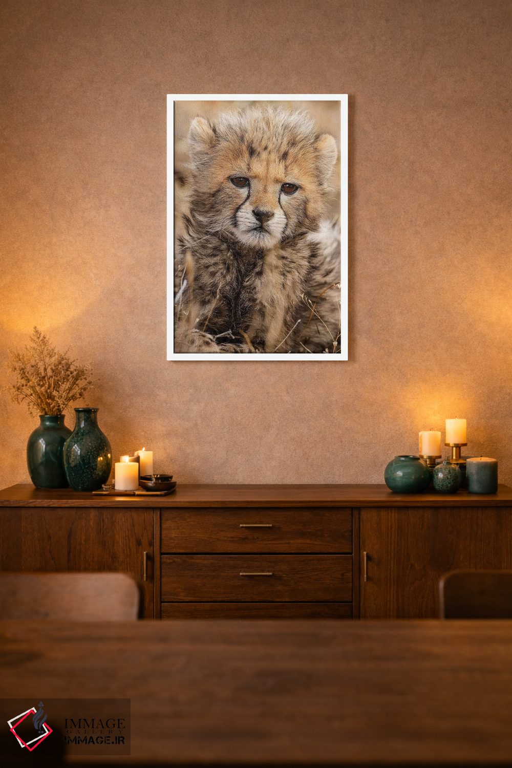 تابلو دکوراتیو یوزپلنگ کوچک اثر جیمیز - D1W
