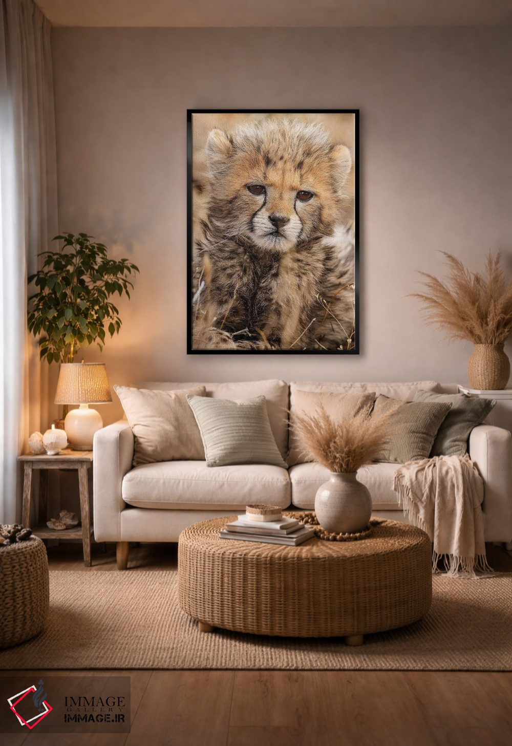 تابلو دکوراتیو یوزپلنگ کوچک اثر جیمیز - D5B
