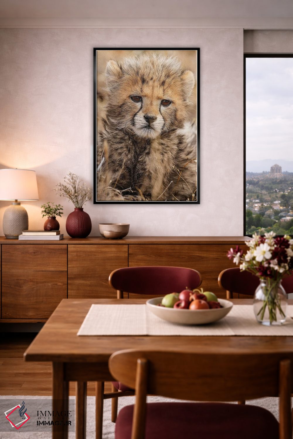تابلو دکوراتیو یوزپلنگ کوچک اثر جیمیز - D6B