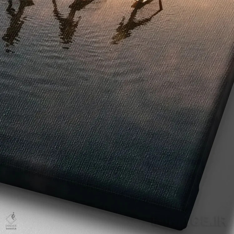 تابلو دکوراتیو Inle Lake, Myanmar,گروهی از ماهیگیران اینتا هنگام طلوع خورشید… اثر یان بکه - نمای نزدیک بافت بوم