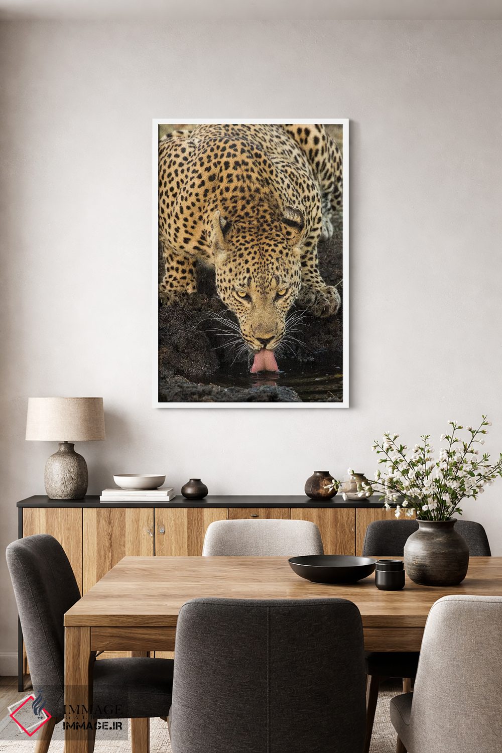 تابلو دکوراتیو پلنگ در حال استراحت اثر جیمیز - D4W