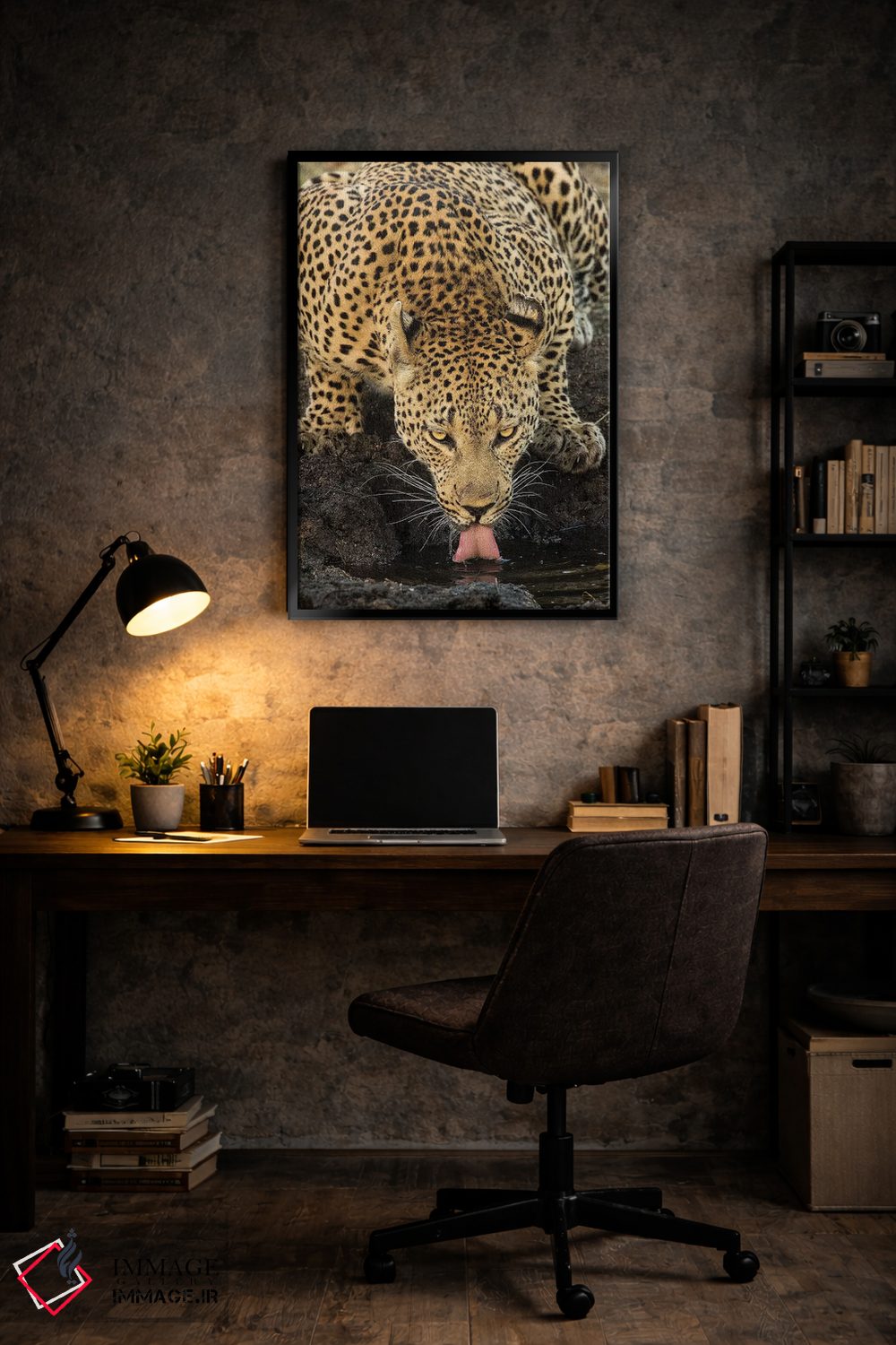 تابلو دکوراتیو پلنگ در حال استراحت اثر جیمیز - D6B