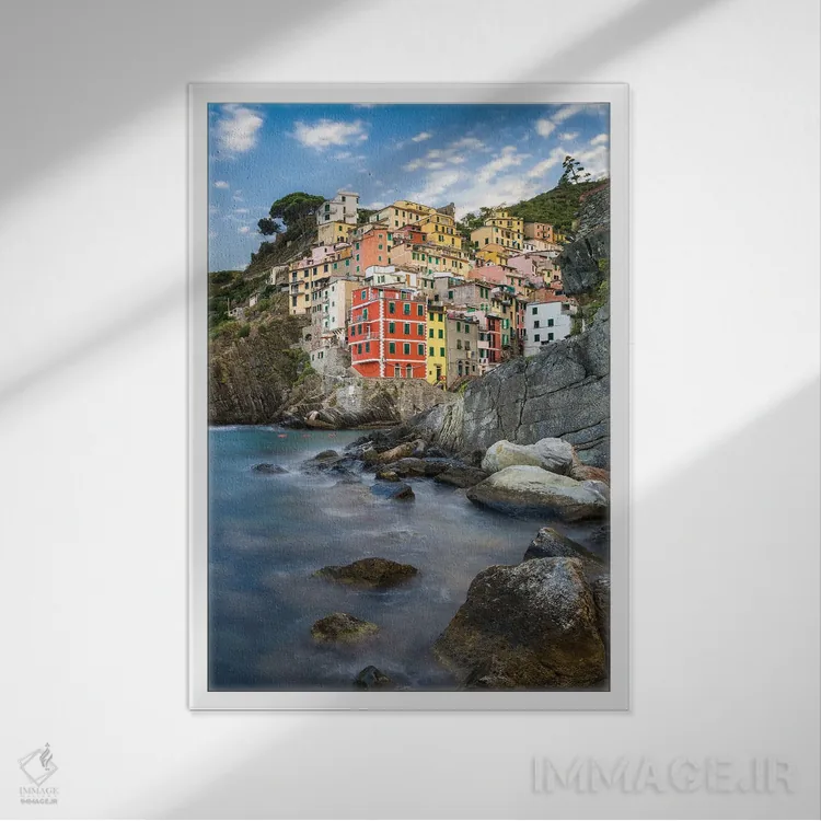 تابلو دکوراتیو Cinque Terre, Italy,شهر ریوماجوره، چینکو تره، ایتالیا اثر یان بکه - نمای قابدار سفید