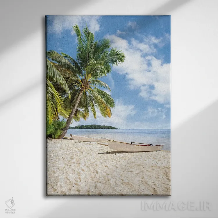 تابلو دکوراتیو بهشت استوایی در بورا بورا اثر یان بکه - نمای روبهرو روی دیوار