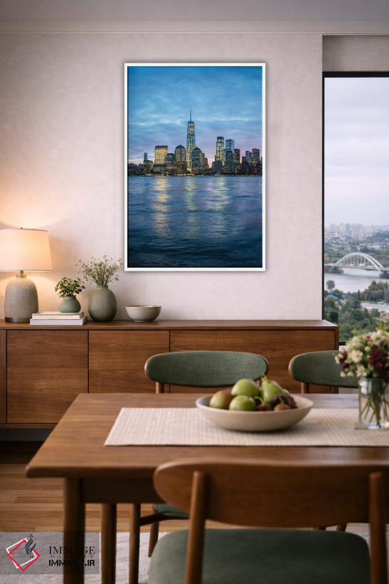 تابلو دکوراتیو New York City, Usa,مرکز تجارت جهانی وان و آسمان نمای منهتن اثر یان بکه - D6W