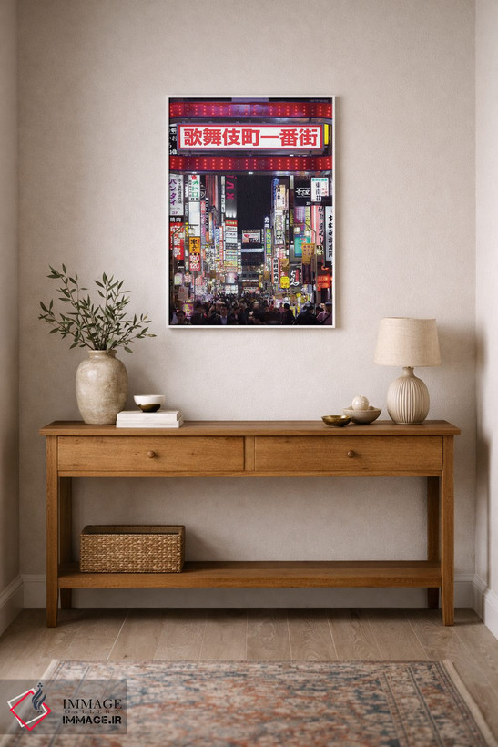 تابلو دکوراتیو Shinjuku, Tokyo,ورودی منطقه تفریحات شبانه کابوکی چو، شینجوکو، ت… اثر یان بکه - D2W